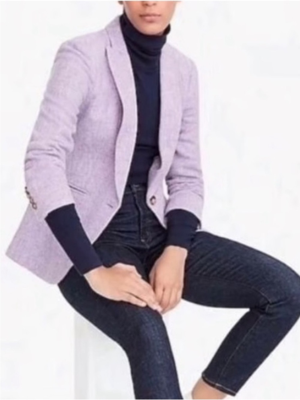 J.Crew Parke Blazer Wool Lavender Purple Tailored Jacket Women’s Size 14 - Picture 8 of 9